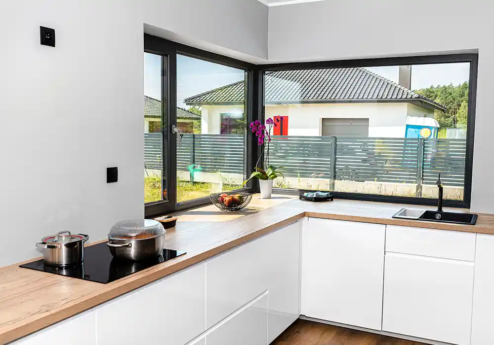 Window in a modern kitchen